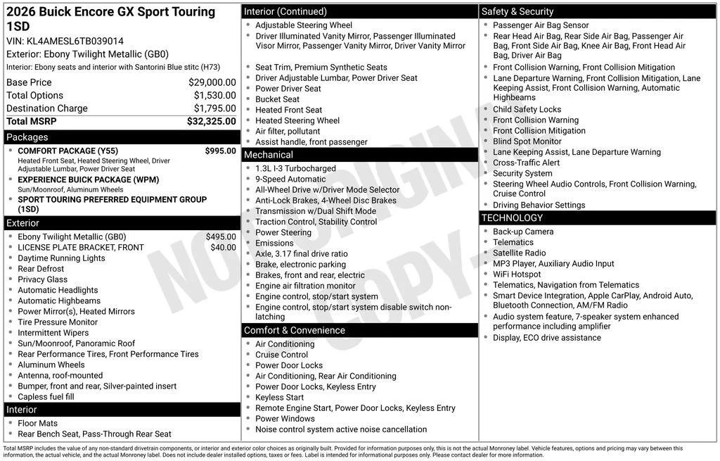 buick encore gx 2026 KL4AMESL6TB039014 image buick encore gx 2026 KL4AMESL6TB039014 image